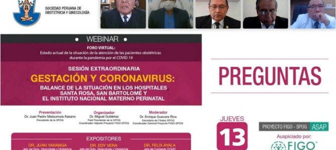 WEBINAR Gestación y Coronavirus – 13 de agosto de 2020